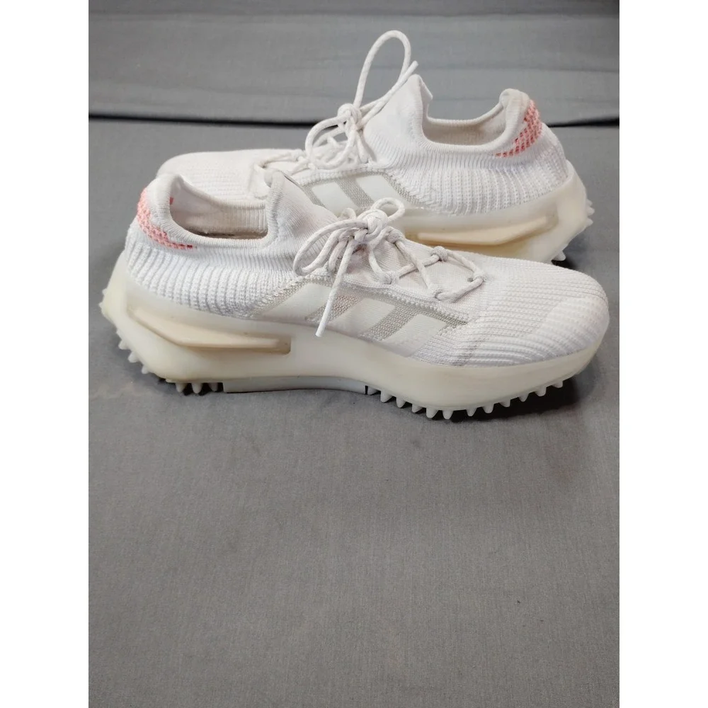 Adidas NMD S1 Primeknit White Dash Grey Solar Orange‎ Men'9 Lifestyle Sneakers